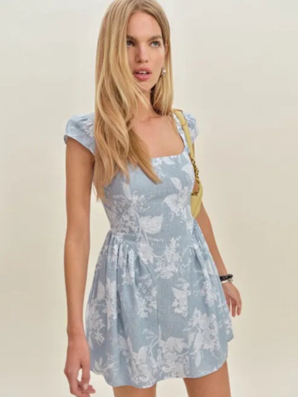 Reformation Oaklyn Linen Dress Blue - Size 4